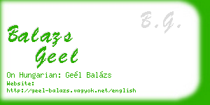balazs geel business card